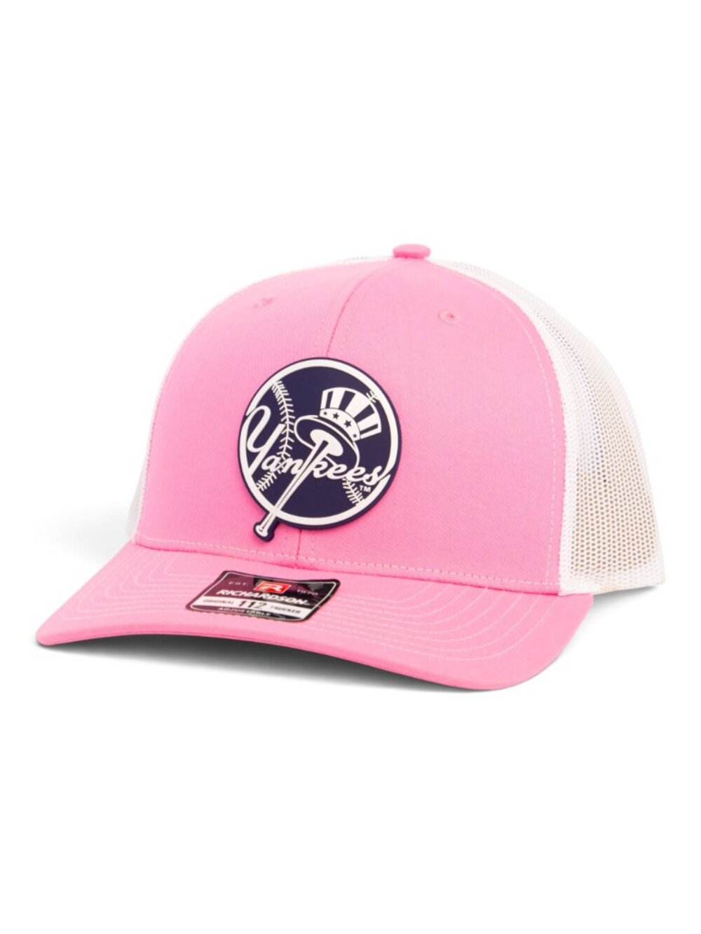 New York Yankees Navy 3D Snapback Trucker Hat- Pink/ White